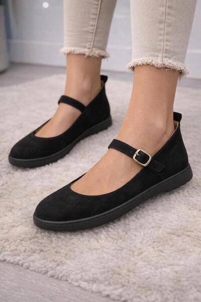 MİSS PARK MODA حذاء باليه نسائي مزين بأشرطة