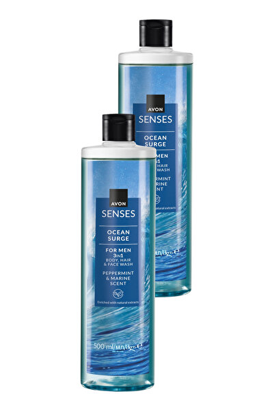 AVON Senses Ocean Surge Nane ve Deniz Kokulu Saç ve Vücut için Erkek Duş Jeli...