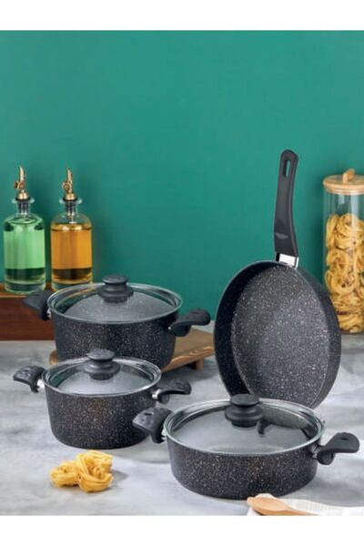 PoloChef Rapido Granit 7 Piece Cookware Set