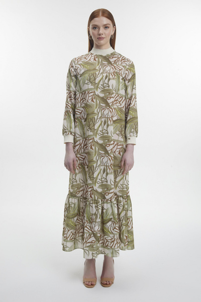 Zühre Зелена сукня з рибальським коміром 0519