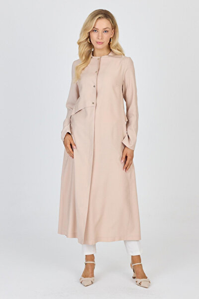 Zühre Сорочка з коміром на ґудзиках, з деталями на спині, бежева, одягається ...