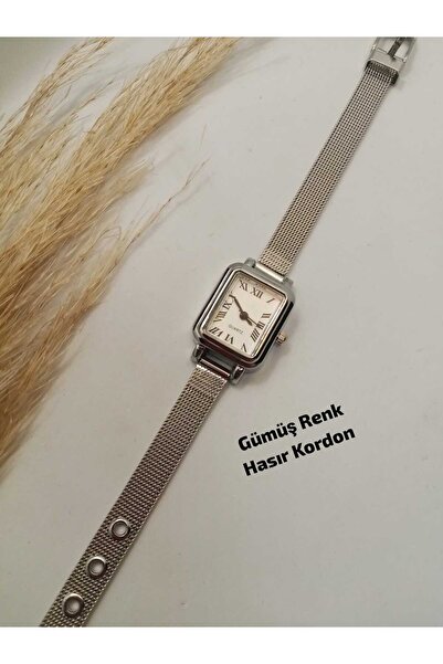 Brality Minimal Model GÜMÜŞ RENK Hasır Kordon - Gümüş Kasa