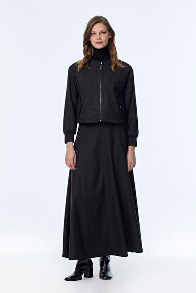 Zühre Desenli Cep Detaylı Ikili Siyah Takım 1630