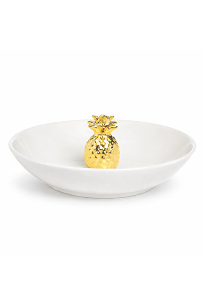 Warm Design Beyaz Ananas Motifli Yüzüklük