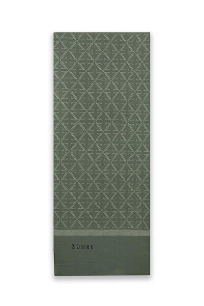 Zühre Monogram Patterned 0053 Khaki Shawl 0052