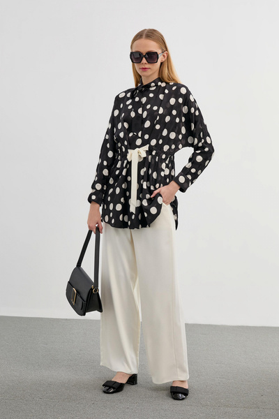 Zühre Puantiyeli Ikili Siyah Takım 0701