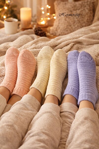 Hepsine Rakip 8 Pack Women's Unisex Reverse Towel Socks Short Booties Winter ...