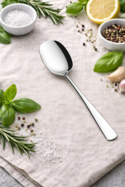 EcoVibe 1 Adet Çelik Sunum Servis Kaşığı Paslanmaz