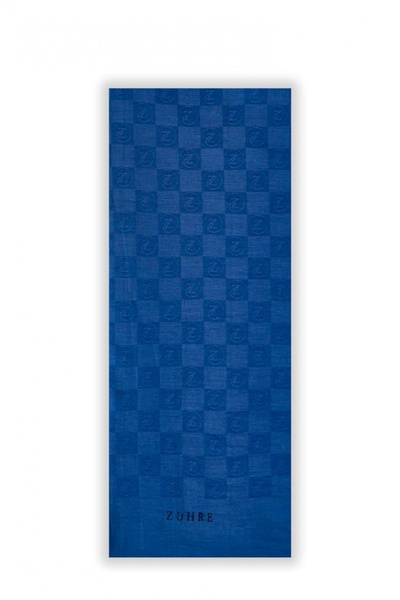 Zühre Monogram Desenli Seher Lacivert Şal 0106