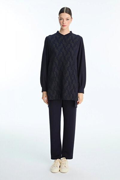 Zühre Patterned Double Navy Blue Suit 1723