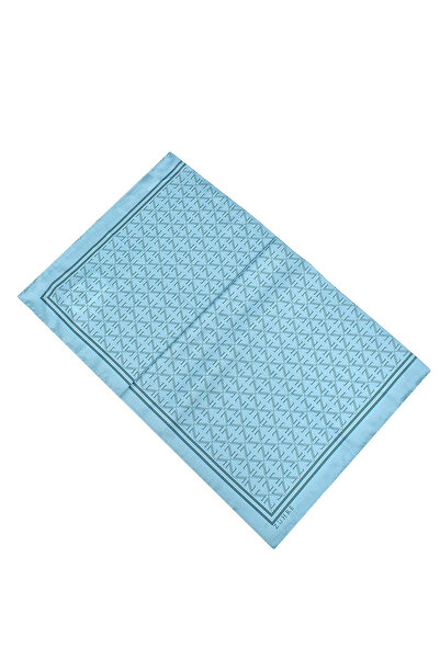 Zühre وشاح من البوليستر المزخرف بنمط مونوغرام V4 0081