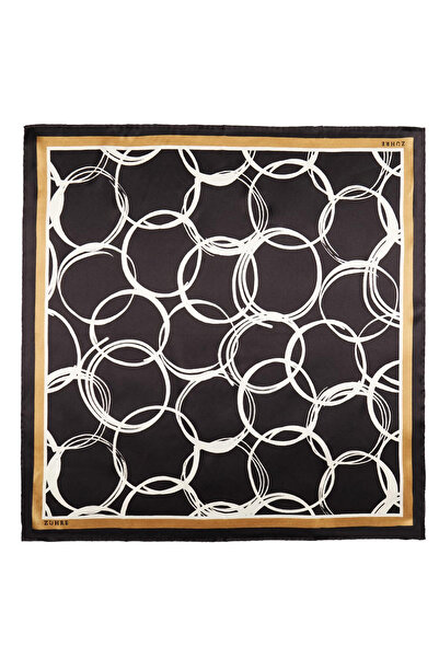 Zühre Ring Patterned Twill Silk V2 Scarf 0091