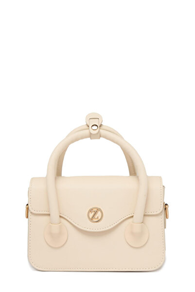 Zühre حقيبة صغيرة باللون البيج مع إغلاق مغناطيسي 0052