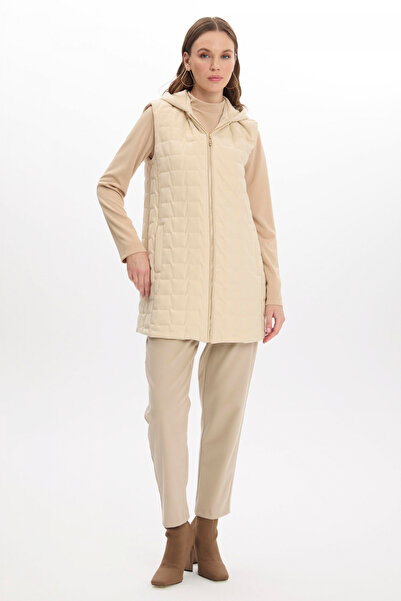 Zühre Bluză cu glugă matlasată cu model, set de două piese Stone 1347