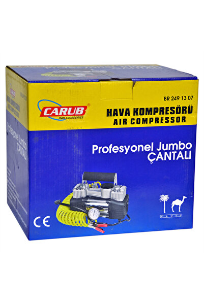 Genel Markalar Hava Kompresörü 12V Çift Piston Jumbo Profesyonel BR2491307