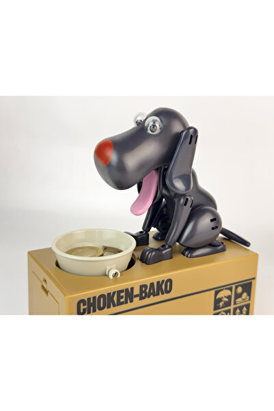 bakgelal Hareketli Para Yutan Siyah Köpek Figürlü Kumbara, Otomatik Mekanizma...