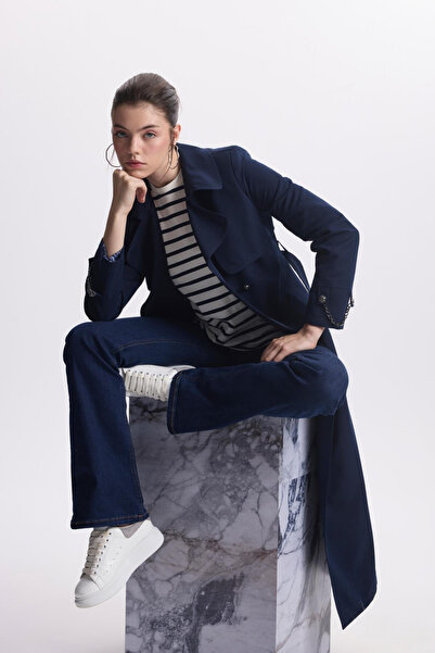 Zühre Trenci cu lanț albastru bleumarin 13560