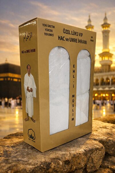 GÜLİSTAN PAZARI Müslin İhram Takımı...Yüksek Ter Emici...Yeni Üretim...Lastik...