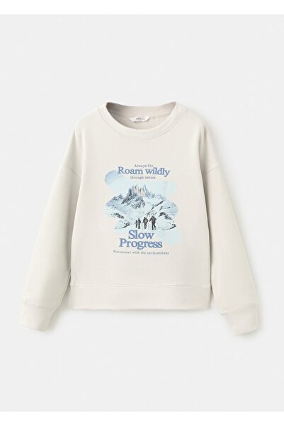 MANGO Kids Gemustertes Baumwoll-Sweatshirt