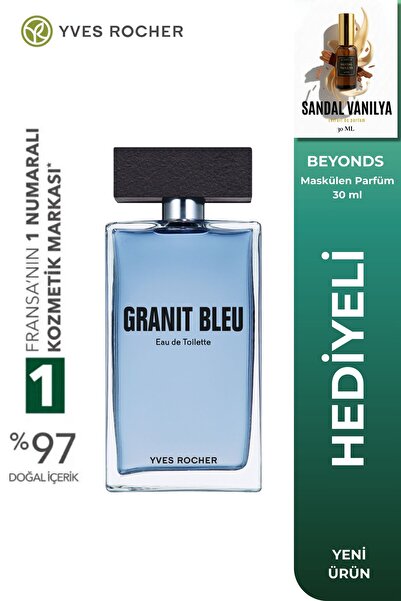 Yves Rocher Granit Bleu EDT 100ml – Sürükleyici ve Uzun Süre Kalıcı Parfüm + ...