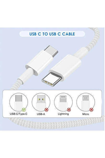 Genel Markalar Apple 35w Usb-c Ultra Hızlı Şarj Aleti Seti Iphone 15 - 16 - 17 - Pro - Pro Max Uyumlu