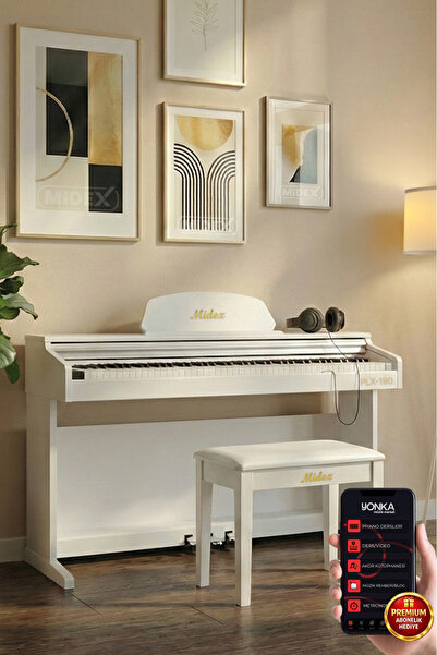 Midex Plx-190wh Beyaz Dijital Piyano 88 Tuşlu Hammer Action Ve Tuş Hassasiyeti