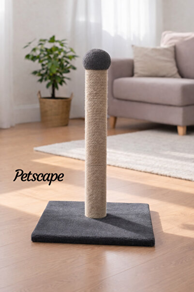 Petscape Cat Scratching Post, Imported Sisal/Jute Rope Vertical Scratching Po...