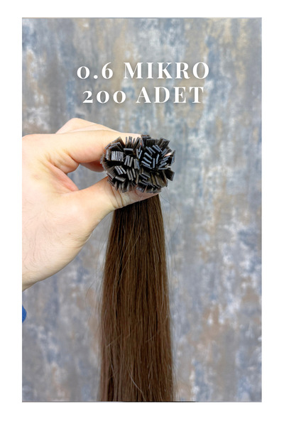 HalitCan HairKing 60 سم لون بني غامق (H2S) # ) شعر أوزبكي - 200 قطعة / 120 جر...