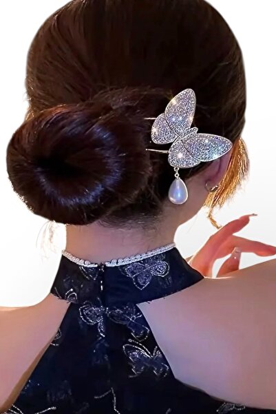 SHEKER HOME Μεταλλικό χρυσό κλιπ μαλλιών με πεταλούδα για νεαρά κορίτσια και ...