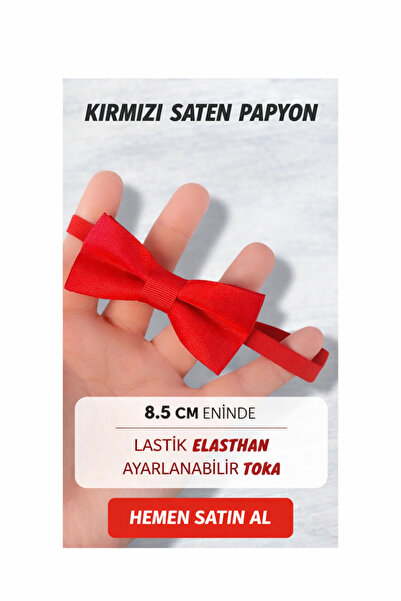 Algitsin O L A Çocuk Papyon Kırmızı 1-10 Yaş