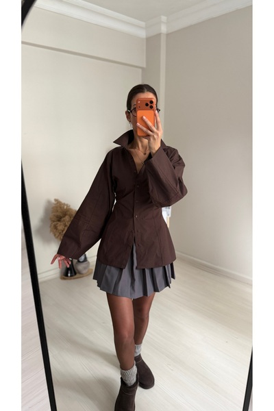 NK تنورة قصيرة عالية الخصر ذات ثنيات مجمعة من مجموعة Tennis Club باللون الرمادي