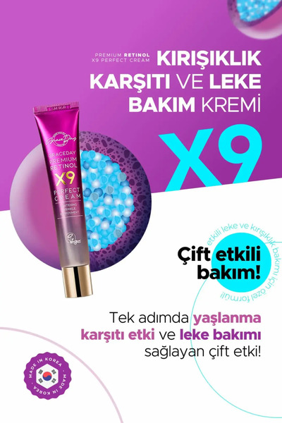 Grace Day Leke Ve Kırışıklık Karşıtı, Aydınlatıcı Ve Nemlendirici Premium Retinol X9 Perfect Cream