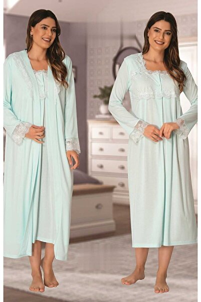 ByLohusa Βαμβακερό Σετ Νυχτικών Εγκυμοσύνης και Μητρότητας με Ρόμπα Effortt |...