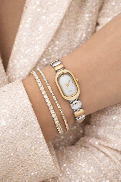 Ticarto Women's Oval Vintage Modelsteel Wristwatch Tctsn001601S0467