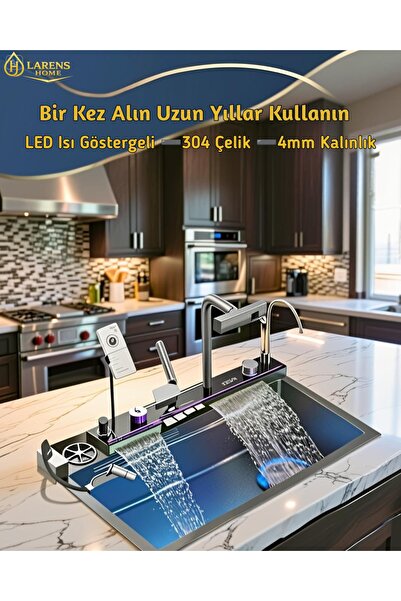 Larens Lumera 304 Akıllı Dijital Eviye Seti (4mm)