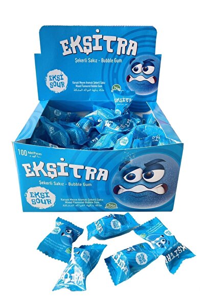 BEBETO Ekşitra Karışık Meyve Aromalı Ekşi Şekerli Sakız 100 Adet