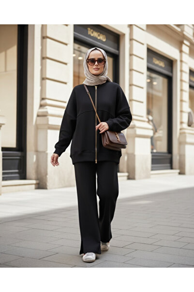 Aselim Hijap Moda طقم حجاب مزدوج من 3 قطع بتصميم شاردونو بومبر |   بدلة قطنية...