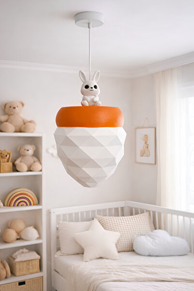 Rekatech Sevimli Tavşan Figürlü Çocuk Odası Avizesi / Çocuk ve Bebek Odası / E27