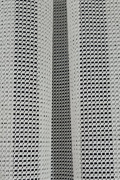 ilora home Premium ekru beyaz file tasarım tül perde ütü istemez 1/3 kat sık ...