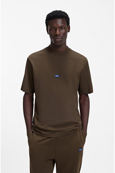 HUGO Mavi Logolu Pamuklu Tişört