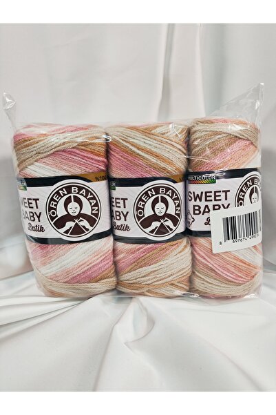 Ören Bayan SWEET BABY BATİK Ebruli El Örgü İpi (3 Adet) - Renk: 326