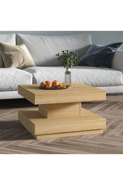 Concept Masă de cafea, maro deschis, 60x60x35 cm, MDF