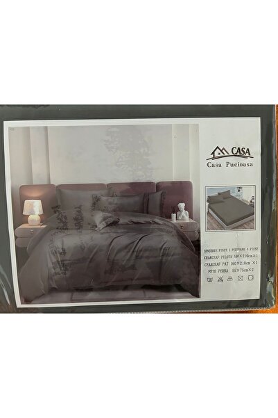 Pucioasa 4-piece Black Bedding Set 160x210cm Fine Cotton