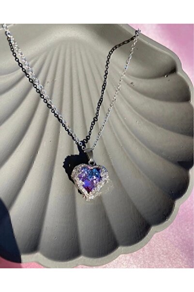 shop OKYANUS KALBİ KOLYE KADIN ÇELİK