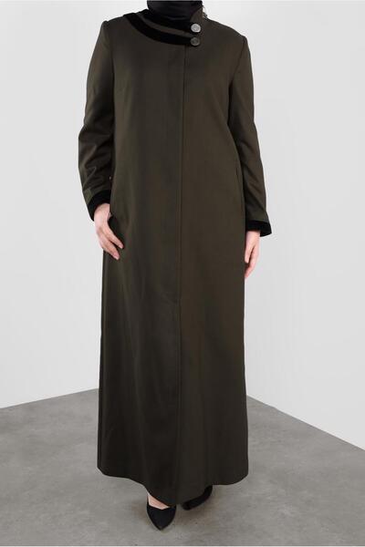 Alvina DÜĞMELİ HAKİM YAKA MANTO 90165