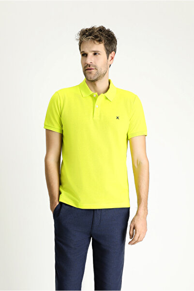 Kiğılı Tricou polo din bumbac slim fit brodat
