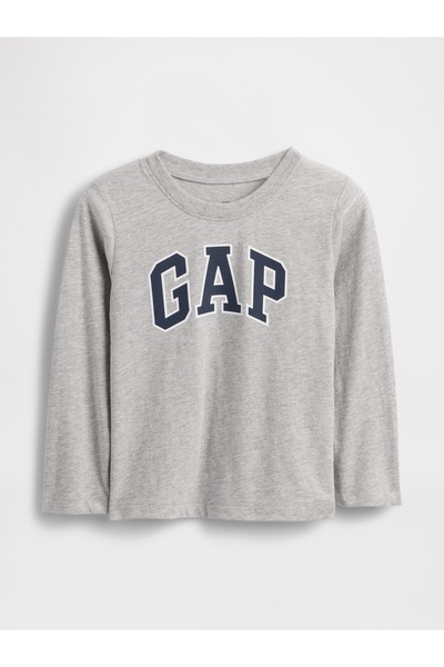 GAP Erkek Bebek Gri Logo T-Shirt