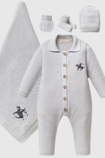 Naka Concept Luxury Knit Baby Boy Hospital Take-Home Set – Premium Baby Boy Gift Box