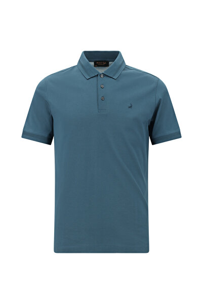 Abdullah Kiğılı Tricou cu guler polo din bumbac mercerizat, brodat, cu croial...