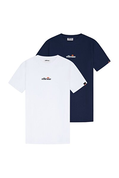 Ellesse Herren T-Shirt 2er Pack - OLLIO 2, Kurzarm, Rundhals, Logo, Baumwolle...